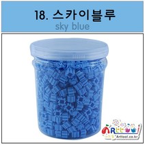 아트툴 레고 쑥쑥 디폼블럭 8mm 약 1100 EA 리필 벌크 케이스 27컬러 (나노블럭), 18_스카이블루