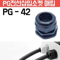 카쉴드 케이블그랜드 PG그랜드 단자함 하이박스용 방수형 플라스틱 코드소켓 플러그, PG-42 -검정