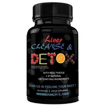 이지몰 Research Labs 의사가 추천한 프리미엄 간 디톡스 클렌징 서포트 밀크씨슬 비트 민들레 2병. 23가지 강력한 허브 No.50196, 1