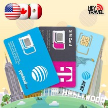 미국유심 티모바일 AT&T LTE 완전무제한 데이터 통화 하와이 뉴욕 캐나다 멕시코 여행 유심칩, AT&T 무제한(아이폰만 가능), 12일
