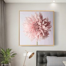 실십자수 도안 세트 꽃 핑크 분홍 자연 돈 복들어오는 유럽 패키지, 70x70 cm