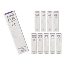 MITSUBISHI Pencil 미쓰비시 연필 샤프 펜슬 Core uni Uni 0.5 H 10 Pieces Hako ULS0540H, 1개, 1cm