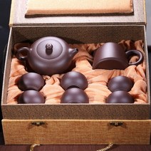 명품 자사호 중국 자사차호 다기 고급 차호 주전자 이싱 보라색 점토 수제 원시 광석 차, 보라색 점토 냄비-보라색 점토 평면 Xi Shi