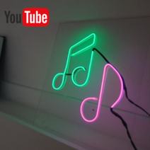 뮤직 music 네온사인 네온사인 네온사인키트 네온사인주문제작 더베러라이프, 화이트, 그린