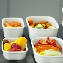 네덜란드 메팔 1500ml 사각 멀티볼 닫으면 밀폐용기 열면 테이블웨어 음식보관 반찬통, 크림