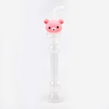 낱개 아기곰돌이 캐릭터 슬러시 병 슬러쉬 보틀 용기 빨대 토네이도 글라스 컵 전통시장