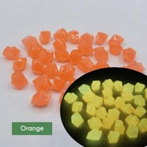 어두운 정원 자갈 물고기 탱크 조약돌 바위 수족관 믹스 색상 100/200 개/가방 RR2185, 200 Pieces, Orange