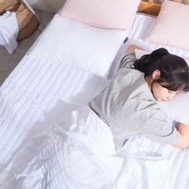 생활공감 시어서커 쿨패드 S-SS_바닥 이불 여름 침대 깔개 패드, 화이트