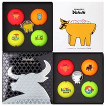 비비드 신축년 소띠 에디션 4구세트 골프공 선물세트, 황소에디션_비비드4구_선물포장