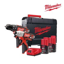 밀워키 12V 브러쉬리스 충전 콤보 세트 M12 BPP2B-202X 해머 드릴 임팩트 드라이버 BID BPD