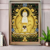 불교 부처님 불상 종교 그림 전체 보석십자수 재료, 50x70cm