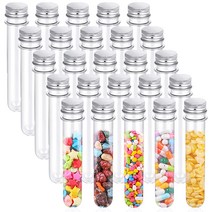 투명 플라스틱 튜브 실험실 용품 25pcs 40ml 알루미늄 캡 병이있는 우수한 25x140mm 학 장비