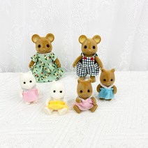 음식모형제작 미니어처 DIY 1/12 숲 동물 가족 병원 세트 바베큐 피크닉 Icecreamshop 버거 장난감 역할 놀이 아이들을위한 생일 선물, 07 Vole 6pc