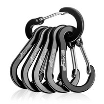 ZK30 Dropshipping 6pcs 등산 버클 스틸 작은 Carabiner 클립 야외 캠핑 멀티 도구 낚시 등반 액세서리, 협력사, 검은 색