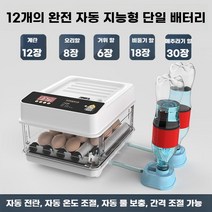 병아리 부화기 자동 온도 습도 조절 병아리키우기 소형 앵무새 인큐베이터, 12 단일 전원 공급 장치