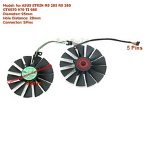 CPU쿨러 RGB 쿨러 95mm VGA GPU 팬 그래픽 카드 냉각 ASUS GTX970 970 TI 980 780 285 380 PLD첫번째00첫번째5S첫번째2H FD첫번째00첫
