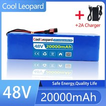 건전지 usb 충전 13S3P 48V 리튬 이온 배터리48V 20Ah 1000W 배터리 팩54.6v 전기 자전거용전기 자전거 스쿠터BMS + 충전기 포함, 54.6V 2A Charger, 48V 20Ah