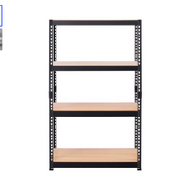 [스피드랙 V2 스탠드 선반 4단 700 x 300 x 1800 mm, 블랙