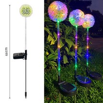LED 태양광 조명 램프 태양 조명 야외 정원 인공 꽃 헤드 민들레 램프 마당 웨딩, 01 RGB-1Head-16LED_02 2 Pieces