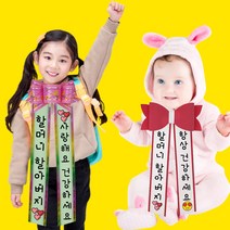 인간화환 아기화환 리본 글씨문구 생일 생신 축하 결혼식 어버이날 기념일 어깨띠, 05. 대형 화환(형광), 08. 김정철(명조)