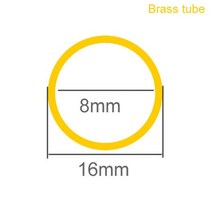 수도용pe관 농업용 배수로관 부속 커넥터 16mm 20mm 50mm h62 황동 튜브 파이프 외경 벽 두께 내부 141312108mm 구리, 주황색