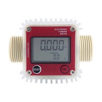 K24 LCD 터보 디지털 디젤 연료 유량계 1 개 화학 측정기 액체 물 해외 창고, 03 Red Horizontal