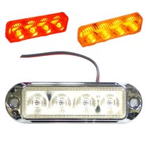차량외부문짝 24V 4구미니 LED 사이드램프 클리어런스 마커 차폭등 옆등, 상세페이지참조, 레드