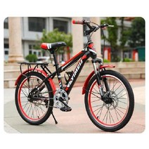 가벼운자전거 중학생 입문용자전거 남녀공용 산악 20 24 인치 가변 속도 학생 성인용 자동차 7 11 12 세 단일 신제품, 22 INCH, 02 Disc Brake RED