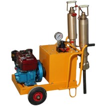 이동식 암석 바위 분쇄 유압식 발파기 크라샤 철거기, 4KW 카트형 전동펌프장