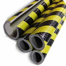 모두숍W62CB9F 빠띠라인 내경 28mm 원형파이프 커버 안전 1미터 안전용품 주의표시 난간 파이프보호 아시바