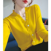 Makone 고야스타일 [1638] 루벨진주가디건 (7컬러)
