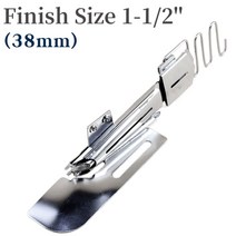 보일러 배관 부품 주름관 K712NA Coverstitch 재봉틀 액세서리 용 직각 바인더 의류 폴더 맞춤 인터록 W500 W600 C007 F007, 15 Finish Size 38mm, Single Folder