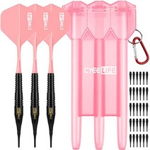 CyeeLife 다트 소프트 팁 다트 배럴, 핑크