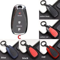 smart key case cover for chevrolet cruze spark camaro volt bolt trax malibu auto key shell accessori, c, 카본 레드