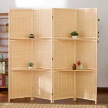 접이식 파티션 고급 대나무 원목 칸막이 가벽 카페, 높이 150X가로 40cm (3쪽)