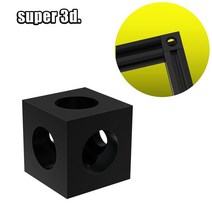 3D 프린터 부품 2020 알루미늄 블록 3 방향 V-슬롯 커넥터 큐브 휠 코너 프로파일 면 연결용, 02 4pcs