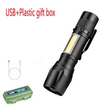 전기자전거 배터리 최신 디자인 크리어 Q5 배터리 USB 충전 손전등 COB LED 줌이 가능한 방수 자전거 클립