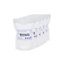 블레싱홈 미국 탄산소다 1kg 5개(5kg) 빨래 쉰내 꿉꿉함 기름때 제거 세탁 첨가제 워싱소다, 5개