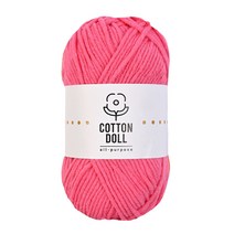 니뜨 코튼돌 뜨개실(50g) (10+1) [뜨개실도안제공] 면혼방실 인형실 소품실 초보코바늘실 코바늘실 블랭킷실 뜨개실 털실 가방실 손뜨개실, 14_꽃핑크