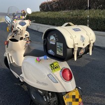 탑박스 스쿠터 테일백 오토바이 헬멧가방 라이더 라이더용품, 브라운 가죽끈(대형)