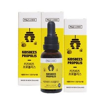 뉴와이즈 뉴질랜드 키즈비즈 프로폴리스 원액 액상 리퀴드 30ml x3개 면역 유아 어린이 영양제 구강 목건강, 3개