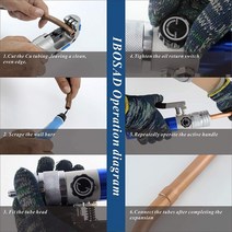 유압공구 HVAC 유압 스웨이 징 공구 키트 구리 튜브 확장기 10-28mm 또는 3/8 "1, 01 10-28mm