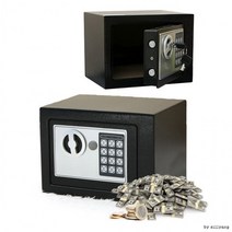 알로하 미니 금고 귀금속 보관함 이중 잠금장치 버튼 비상 키 락 디지털 키패드 소형금고, 골드(라이트그린)