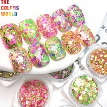 셀프네일 TT3 믹스 육각형 hunky 봄 색상 반짝이 손톱 네일 아트 장식 텀블러 공예품 DIY 액세서리 파티 공, 30 MS101   500g
