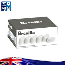 브레빌 Breville 필수 3개월 주기 교체 용 차 알콜 워터 정수 필터 6개 BWF100, 1개