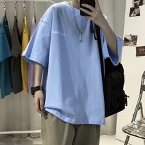 반팔면티셔츠여 원래 507 1T06 라운드넥 빅사이즈 이니셜 인쇄 꽃 와이드 루즈핏 남성 많다 색 TEE 4995665245