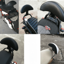 오토바이허리쿠션 등받이 바이크 스쿠터 시트 등쿠션 받침대 안장, 기본, 블랙
