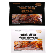 국내산 청정 제주 흑돈 직화로 구운 불맛나는 부드러운 두가지맛 육포 40g 열개, 오리지날 화적포 10개