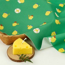 꽃무늬 천 패브릭 코튼 소잉 친환경 오코텍스인증 99.99%항균항염원단 E-DTP 면20수) M1063 필드꼬마병아리 S04