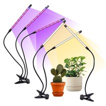 파인라이트 식물성장 LED조명 화분 다육이 난초 식물재배 (집게형), 4) 2헤드 (블루+레드)